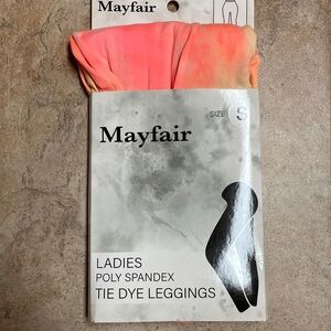 Ladies poly-spandex tie-dye leggings